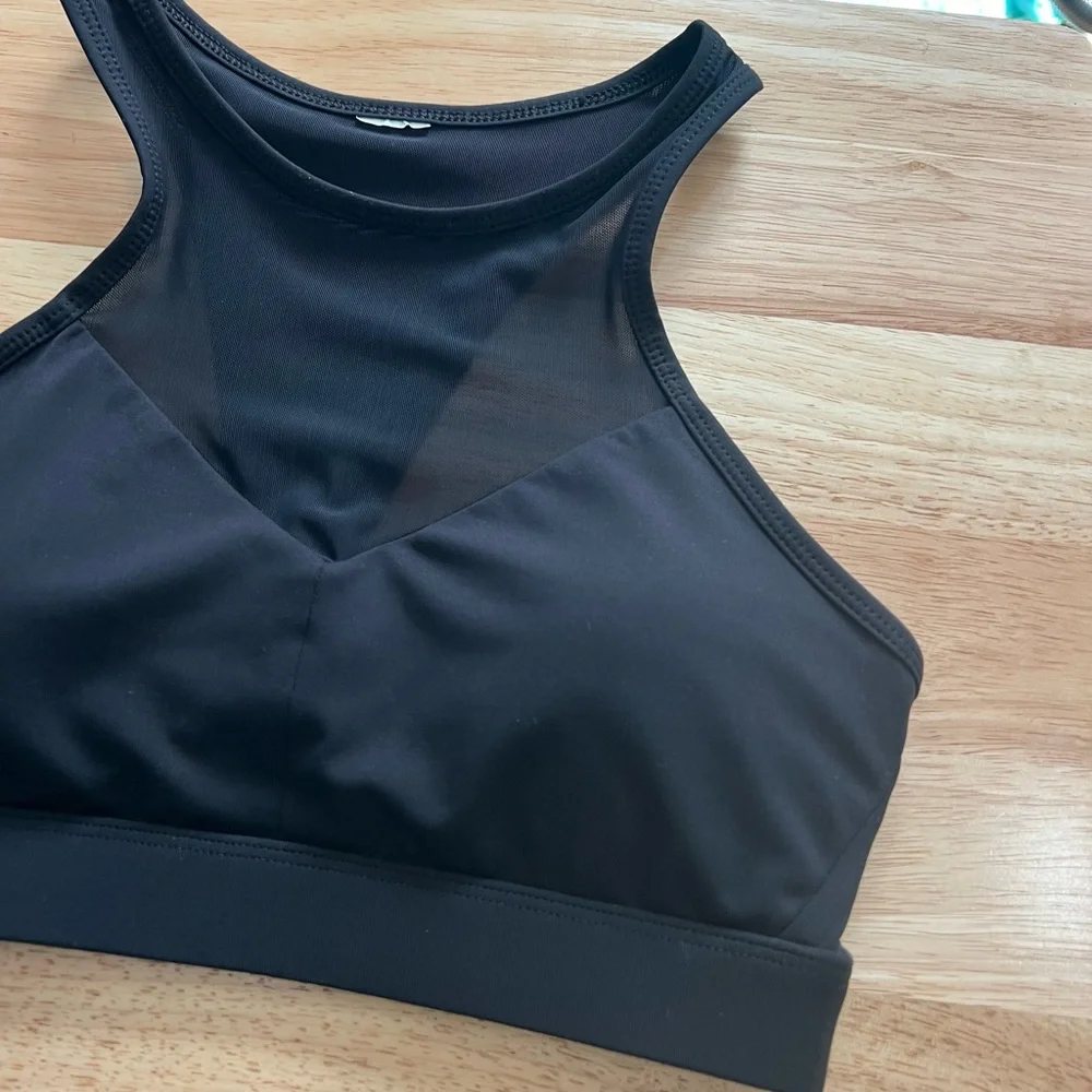 Fabletics Megan Black Mesh Sports Bra Size XS